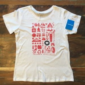 * NWT* Columbia Ridge Short Sleeve Womens CrewNeck